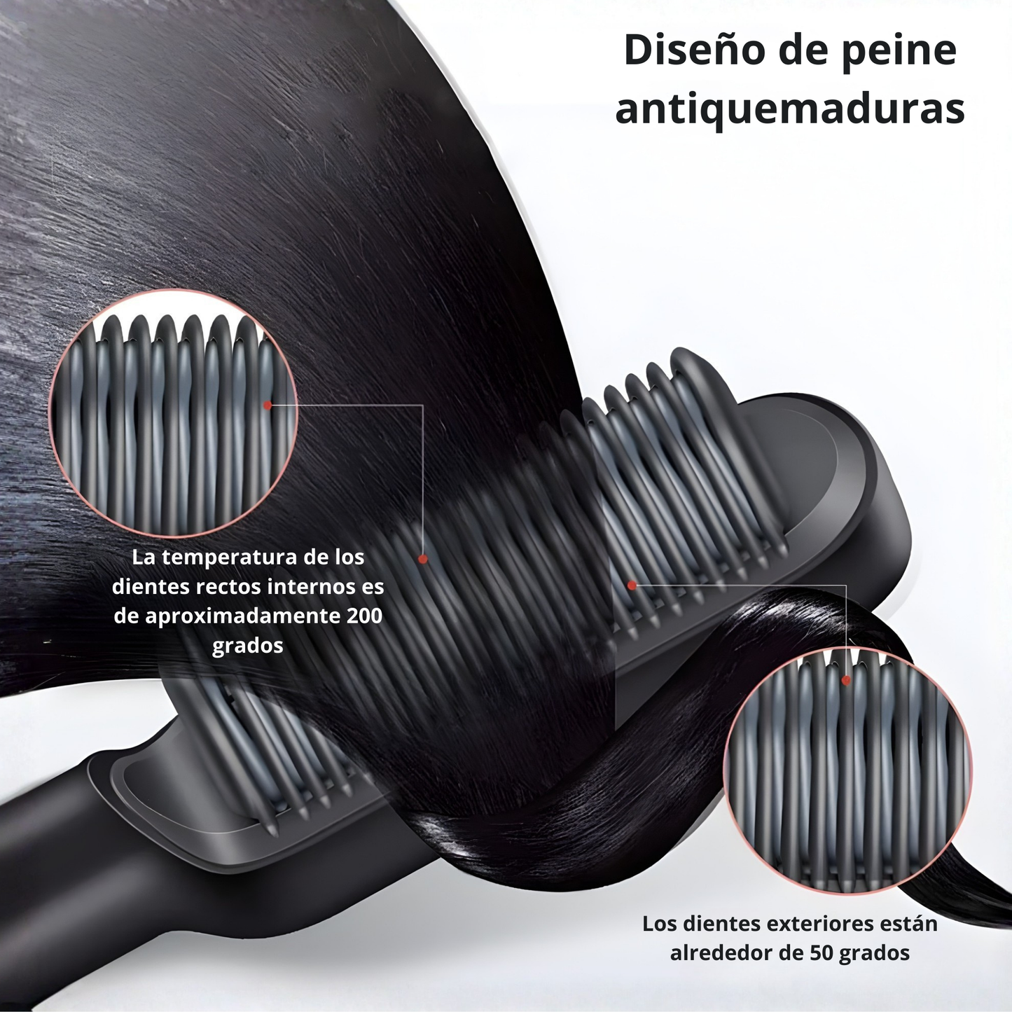 Alisador y rizador de pelo iónico multifuncional