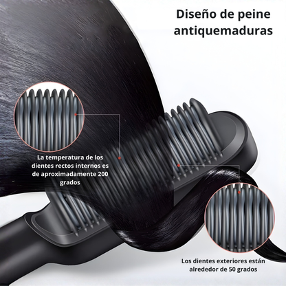 Alisador y rizador de pelo iónico multifuncional