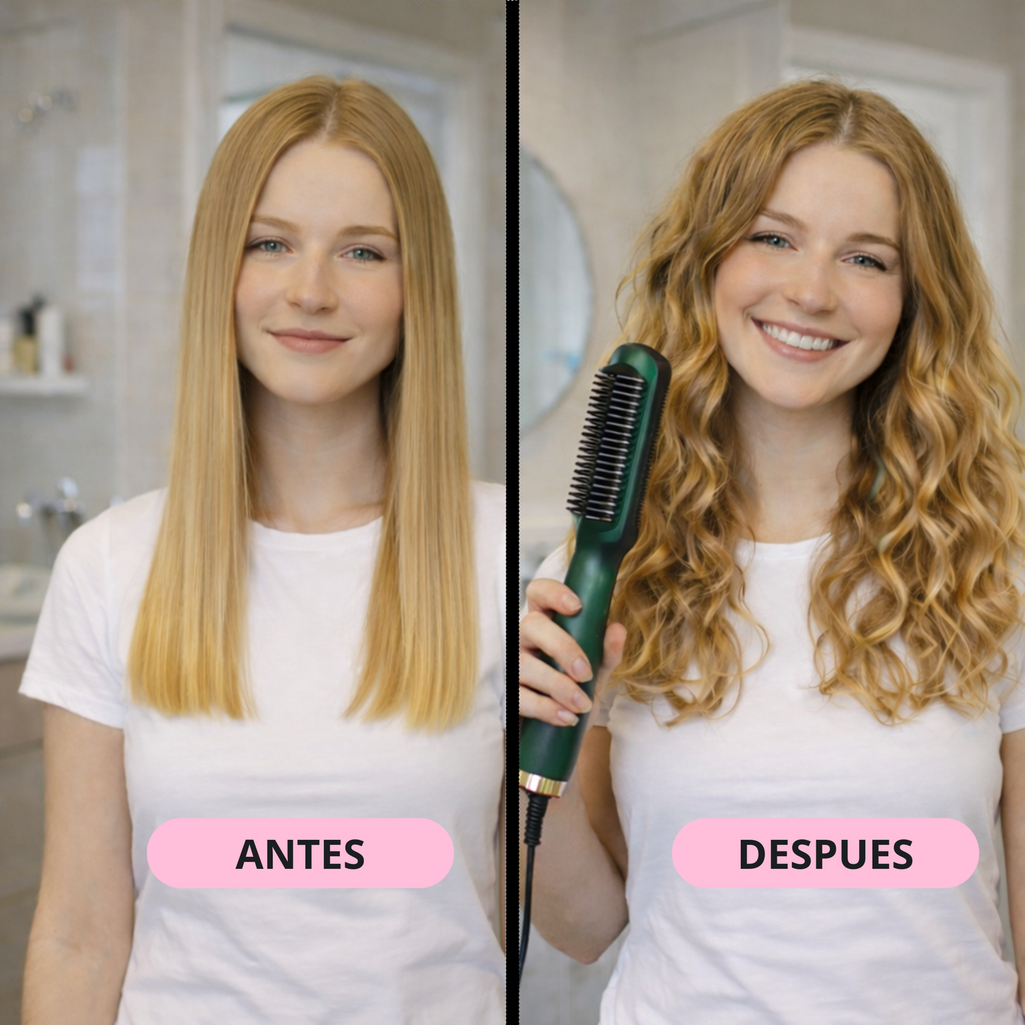 Alisador y rizador de pelo iónico multifuncional